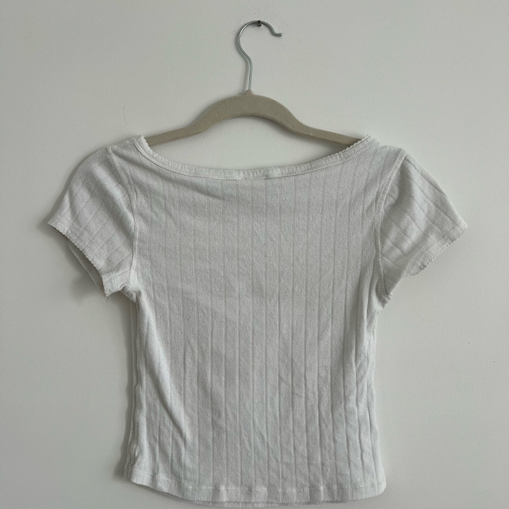 Free People Cropped Scoop Neck Top - Picture 4 of 5